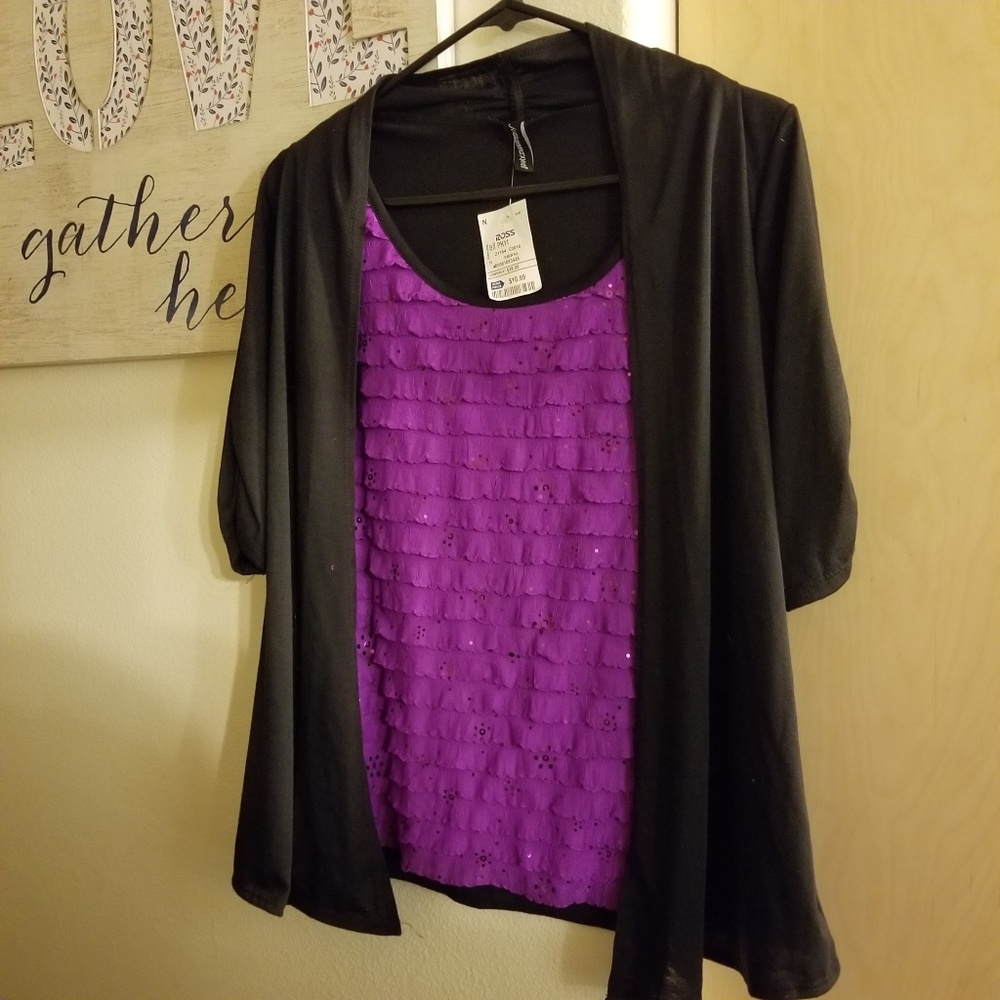 Jasonmaxwell tank with cover blouse.